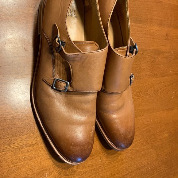 Warfield & Grand "James" Brown Leather Double Monk Strap Slip On Men's 10-M NICE - Picture 2 of 13